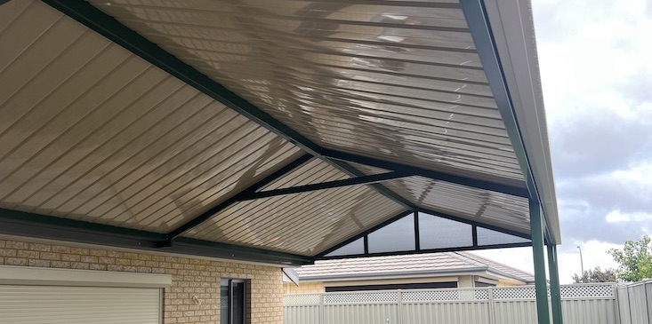 Gable Patio Underside of Roof
